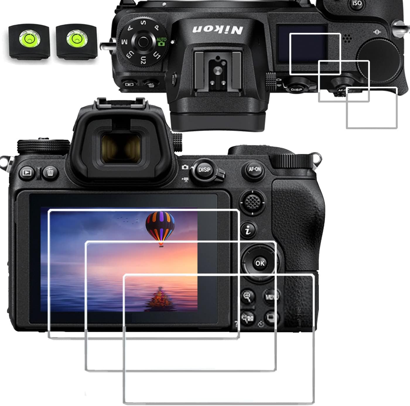 Screen Protector Compatible Nikon Z7 Z6 II Z 6II Z 7II FX-Format Mirrorless Camera,Anti-scratch Tempered Glass Clera Hard Protective Film Shield Cover (3pack)