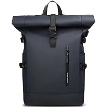 hk Zaino Rolltop 23L Impermeabile per Laptop da 15,6 Pollici con Porta USB, Zaino Antifurto Leggero per Uomini e Donne, Ideale per Scuola, Università, Lavoro e Tempo Libero – Blu