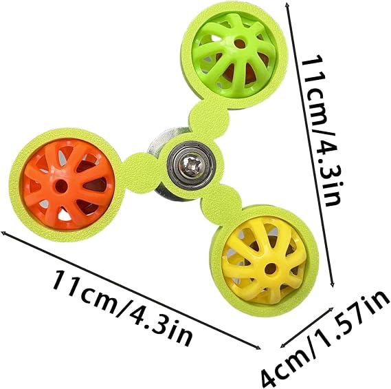 Parrot Toy - Rotating Bird Cage Ball with Windmill in Colourful - Interactive Toy for Movement and Boredom for Parakeets Cockatoos Pet Owners