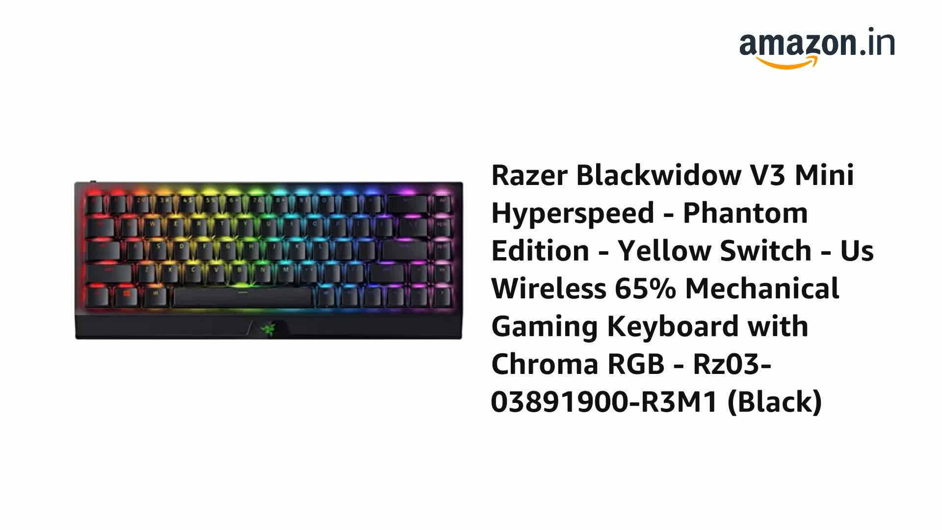 Amazon.in: Buy Razer BlackWidow V3 Mini HyperSpeed - Phantom