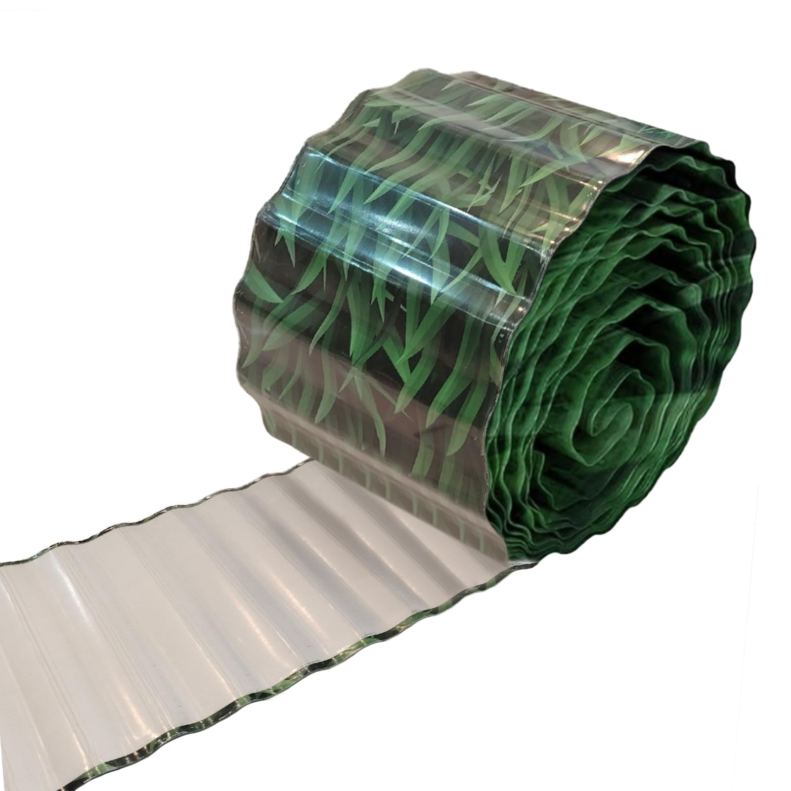 Metal Lawn Edging Borders,8 Inch x 20FT Corrugated Galvanized Metal Garden Edging Border Heavy duty Garden Borders Edging Landscape Edging for DIY Flower Beds,Lawns,Pathway (Grass Green)
