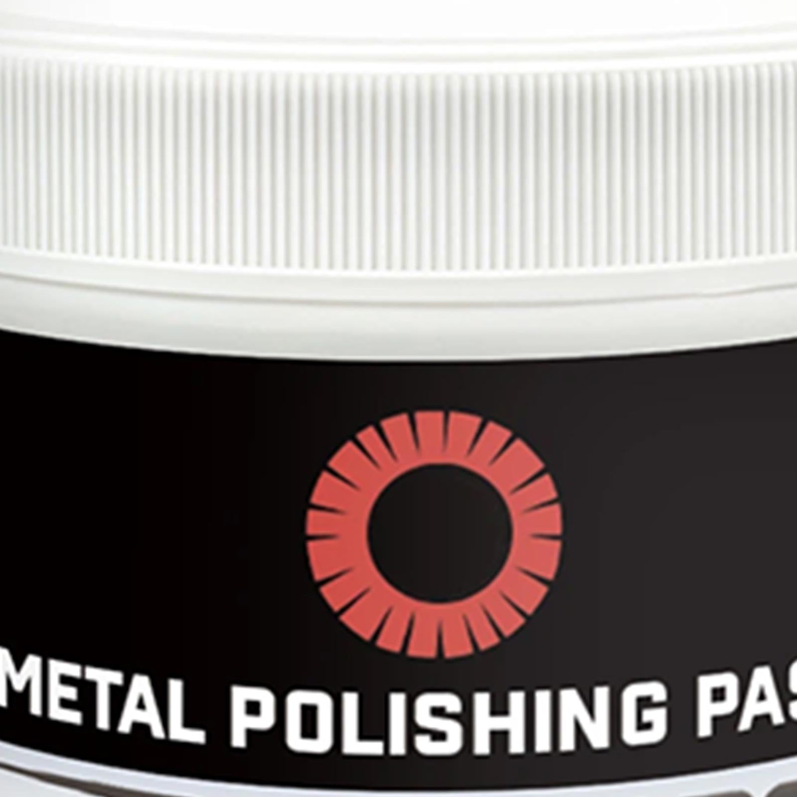 Środek do polerowania metalu, 100 g wraz z podkładką - pasta do usuwania zarysowań | nadaje się dla początkujących i profesjonalistów, do rur wydechowych z aluminium i chromu