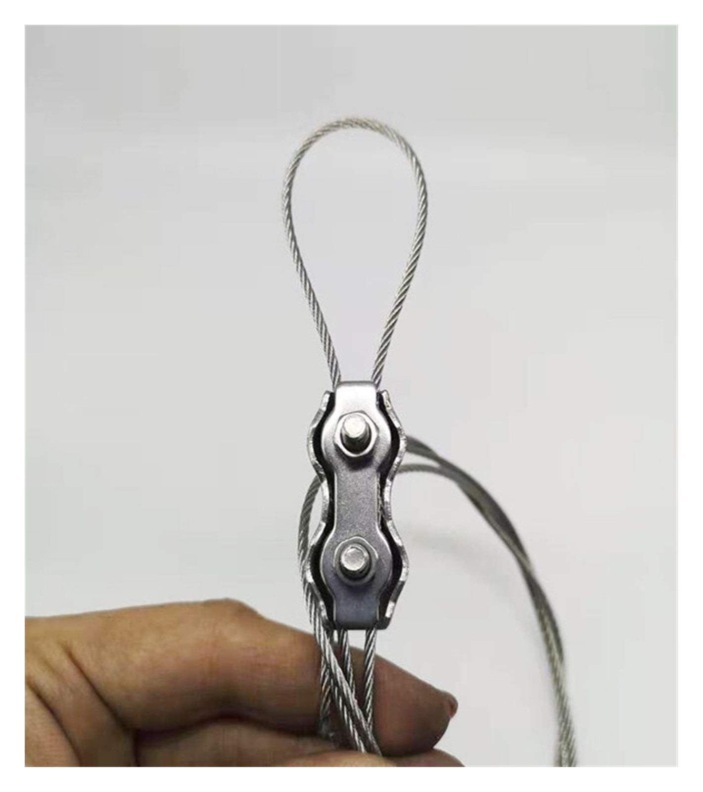 Fune Acciaio 4 Millimetri Diametro 5M / 10M / 15M / 20M / 25M in Acciaio Inossidabile Fune Metallica (7 * 7) Cavo di Pesca di Sollevamento Cavo Clothesline (Size : 4mm 25M)