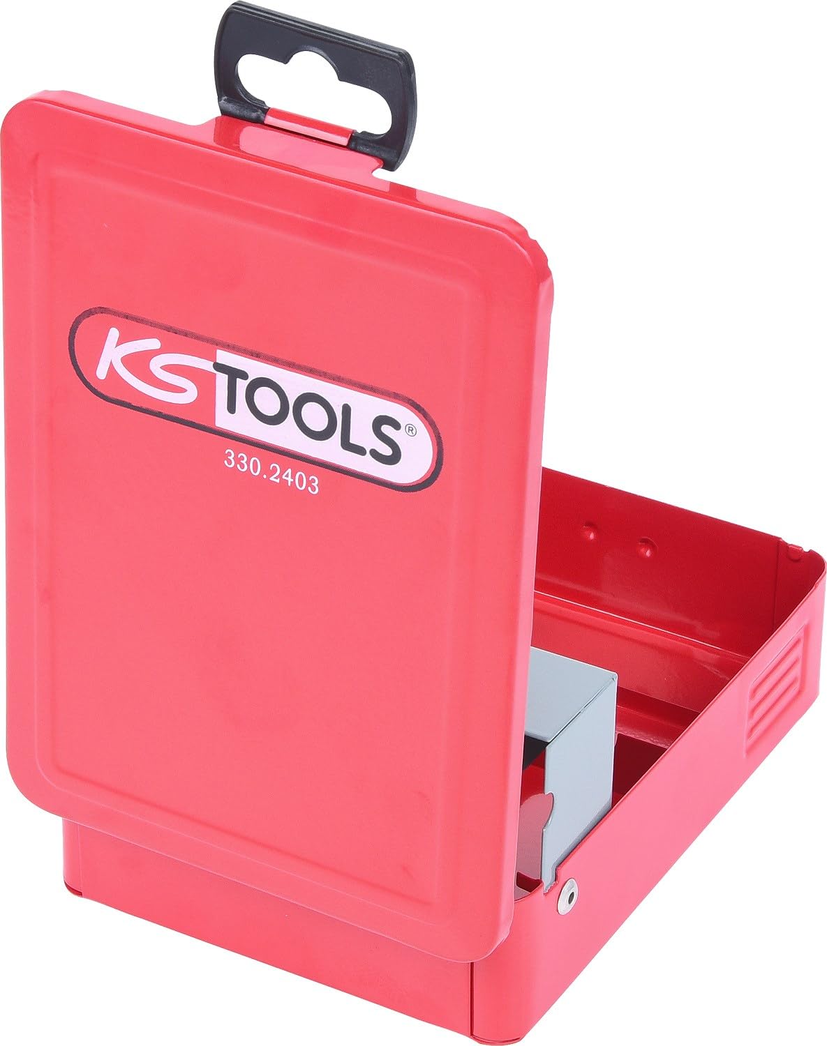KS Tools 330.2403 Juego de brocas escalonadas HSS en casete de chapa de acero 3 pzs