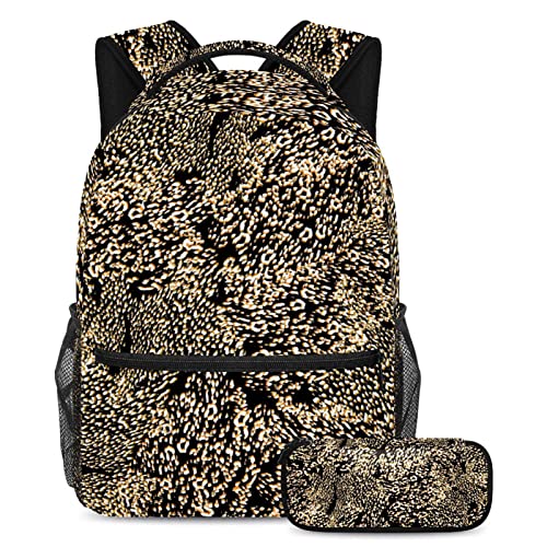 Sac à dos de voyage léopard pour ranger gourde et fournitures d'enfants