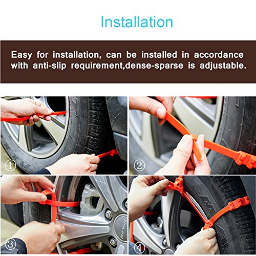 Catene per pneumatici, 10 pezzi, catene da neve