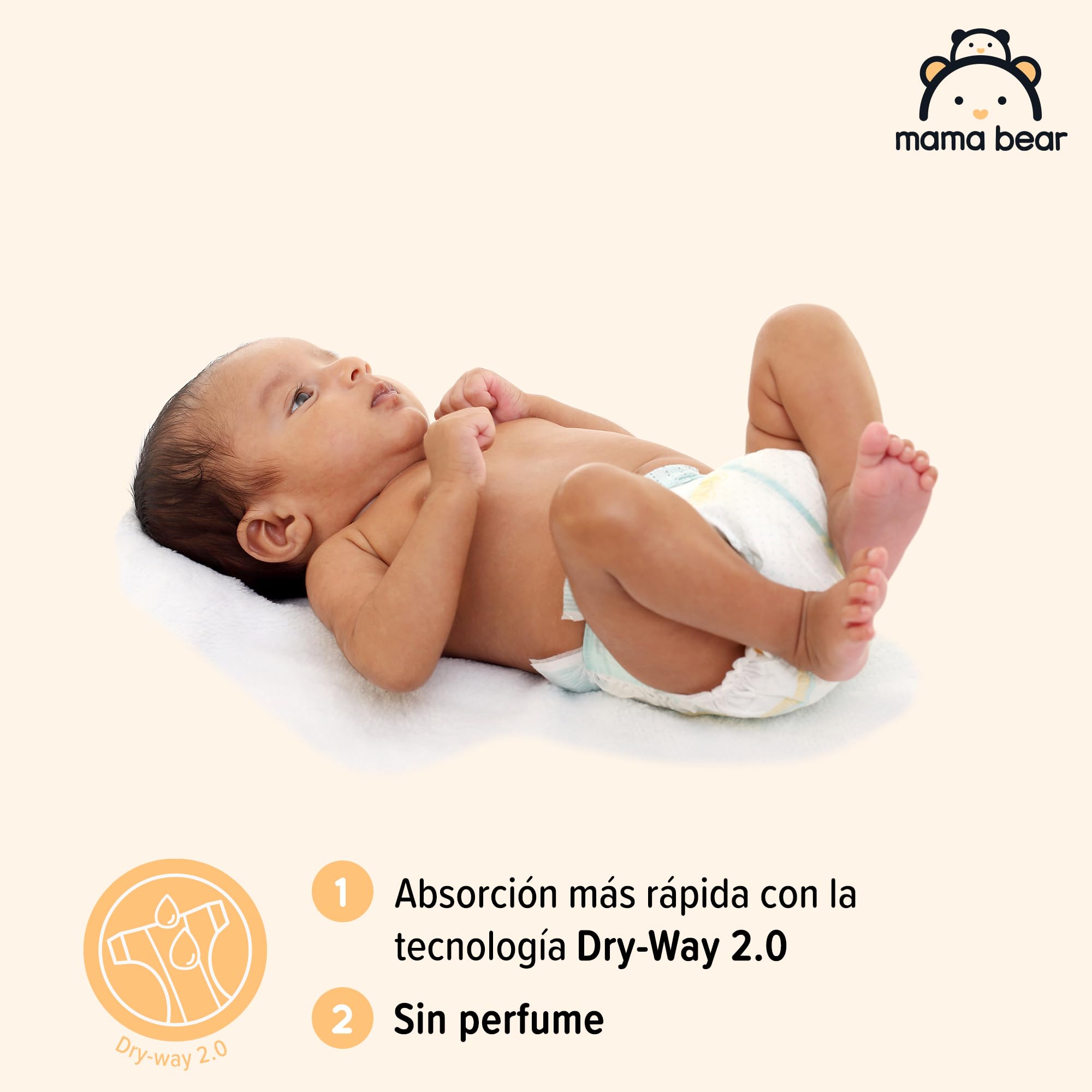 Marca Amazon - Mama Bear Disney pañales ultrasecos, Talla 3 (4-9 kg) , Blanco, 172 Unidad, 2 Paquetes de 86 - PACK MENSUAL
