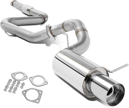 Auto Dynasty 4" Round Catback Exhaust Tip System For 2000-2005 Mitsubishi