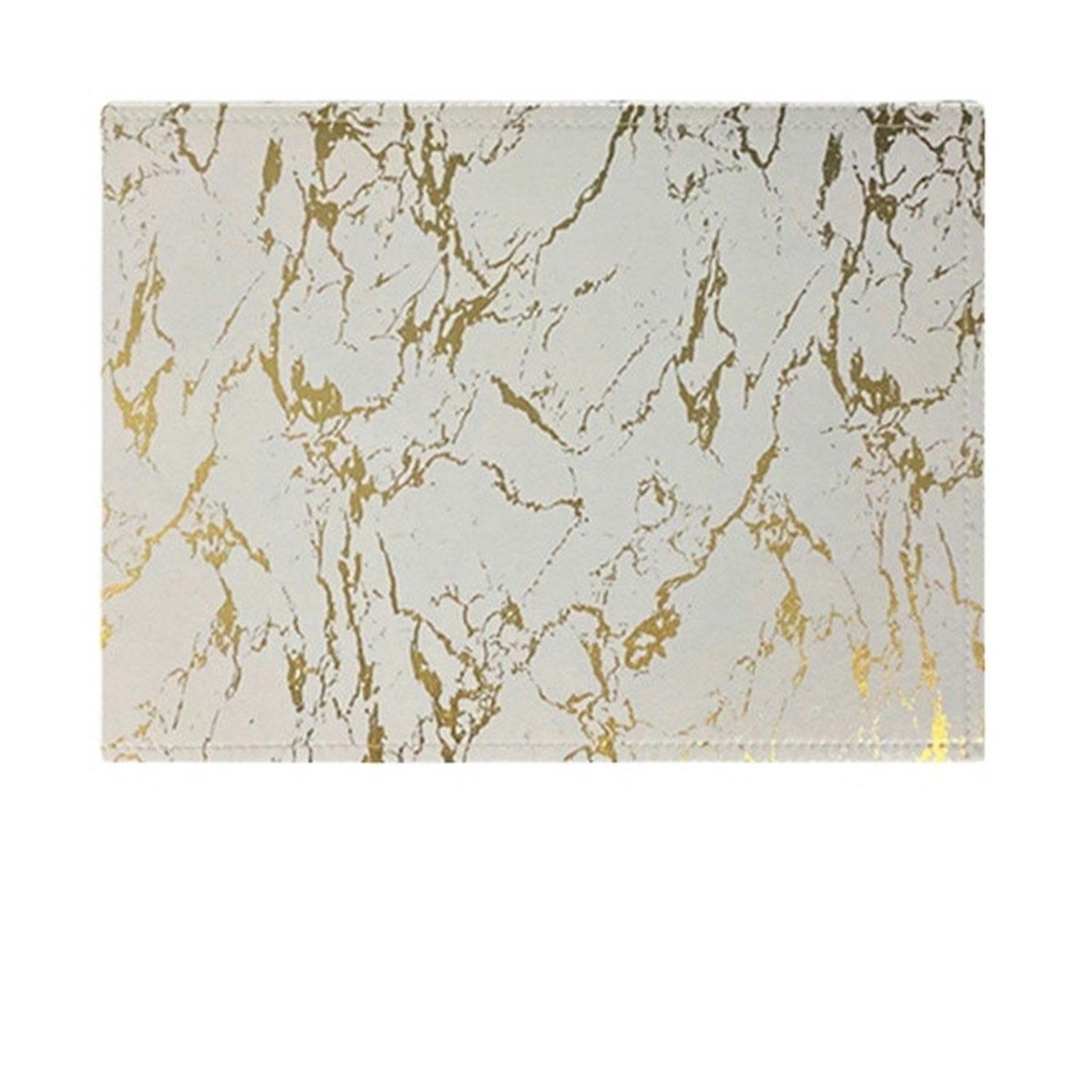TEidea Podkładki czarno-białe w marmurowym wzorze PU - izolacja termiczna, wodoodporne z podstawką pod miskę, 45 x 32 cm - Styl 2 - 6 szt