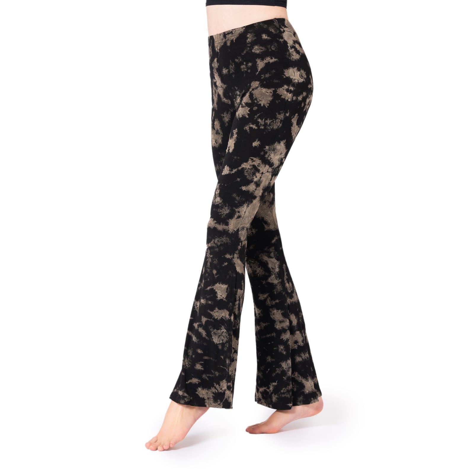 PANASIAM Leggings Batik with Flare, Black, L
