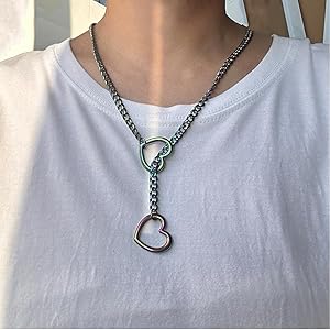 Amazon.com: RIJXU Heart Slip Chain Choker for Women 24