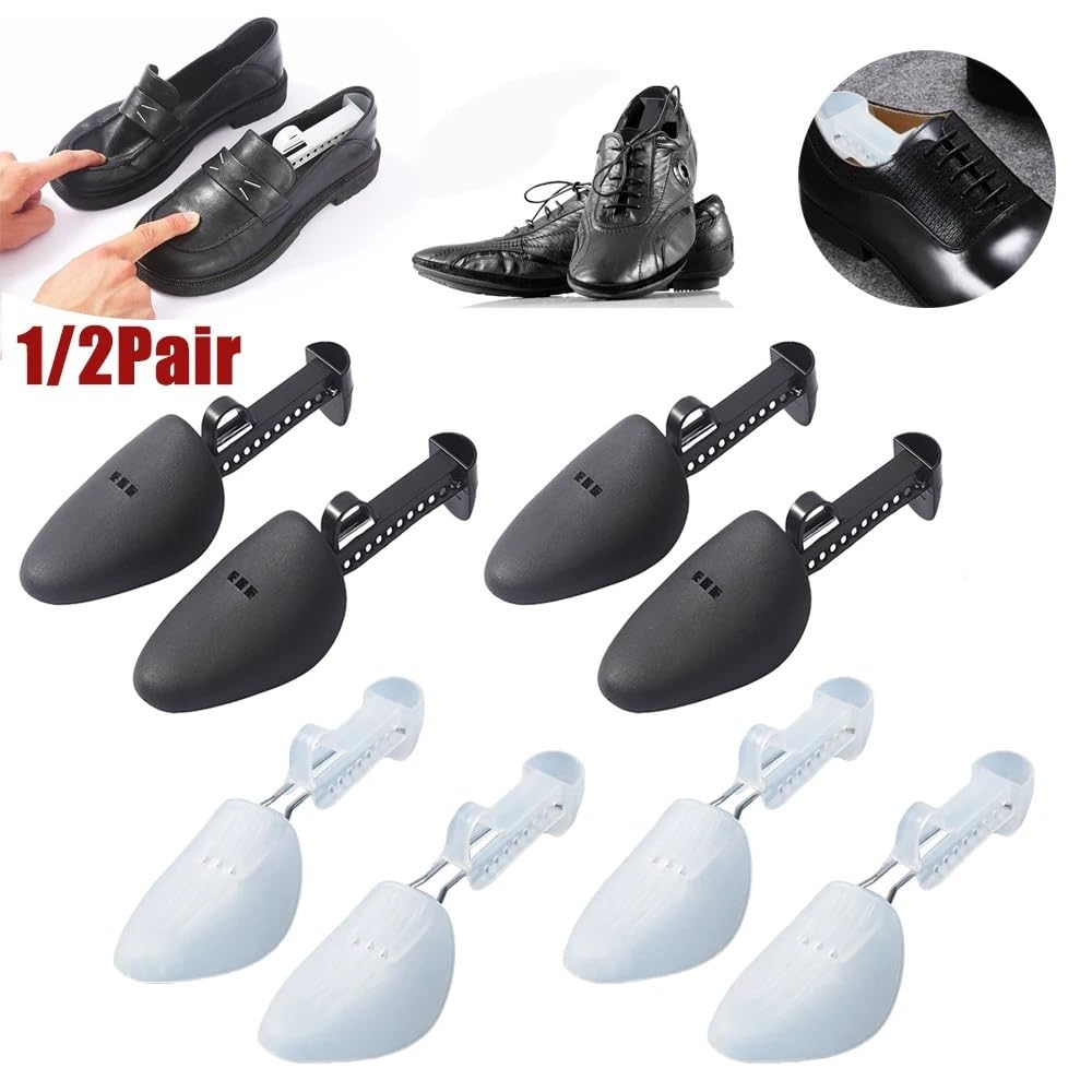 Horma Ajustable para Zapatos, Ensanchador de Zapatos plástico y Acero Ajustable for Hombres Mujeres, Tallas del Reino Unido 3-12, Paquete 2 Pares(2pairs B for Women)