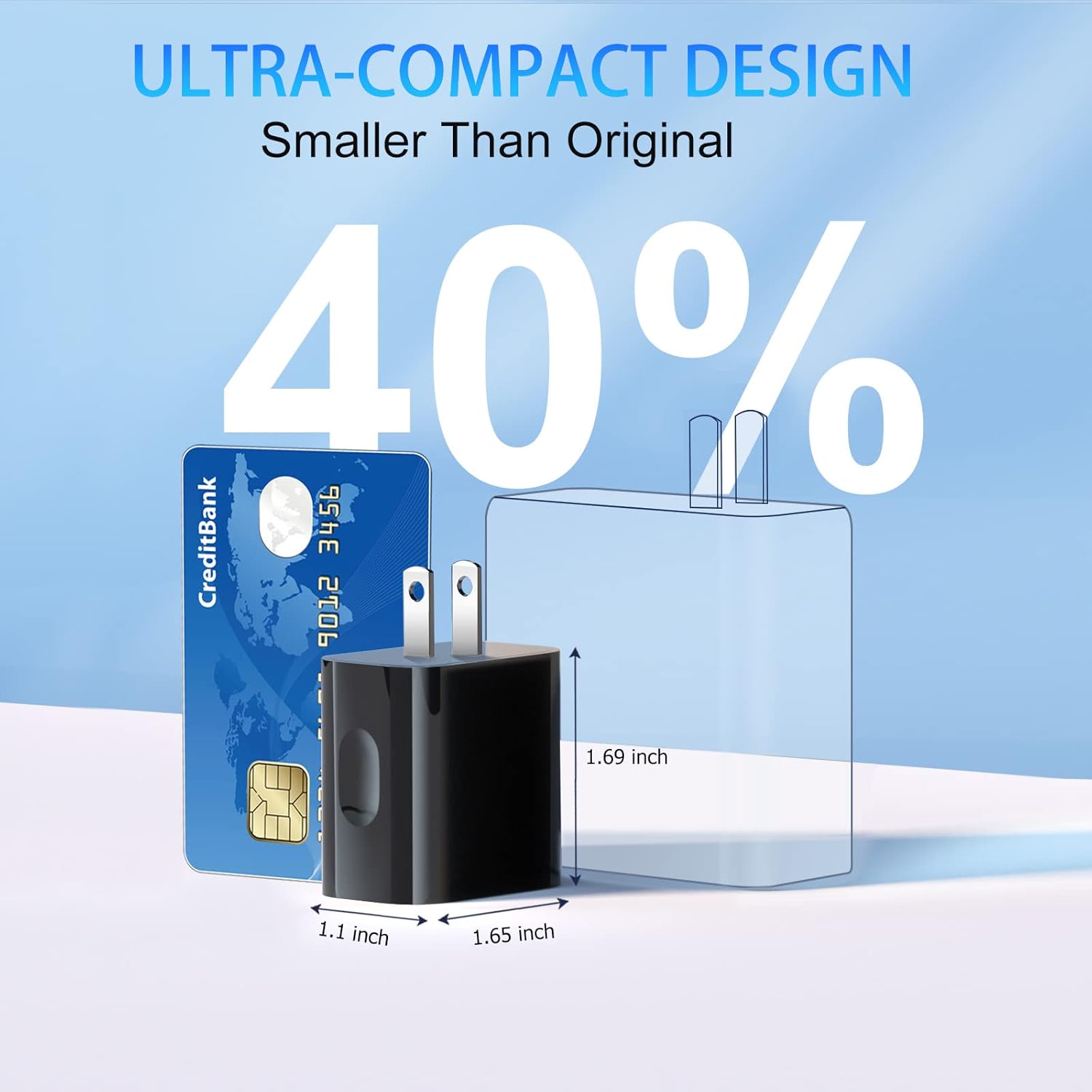 20W USB C Fast Charger+Quick Fast Charger 3.0 Wall Charger, Bangfun 5 Pack Dual Port PD Fast Charging Block Power Adapter Compatible iPhone 16/15/14/13/12/11 Pro Max/XS/SE/8 Plus, Samsung S20 (Black) image 4 of 7 B09LYGYBRC