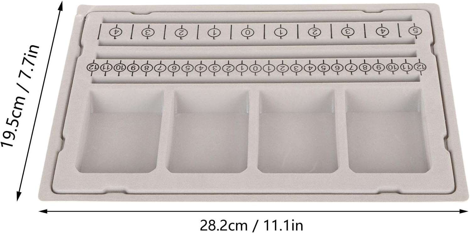 Pilipane Bead Design Mat Flocked Bracelet Beading Board DIY Jewelry Making Tray with Position Markers Soft Surface Prevents Beads Rolling for Necklace Bracelet Crafting Plastic Velvet 11.1