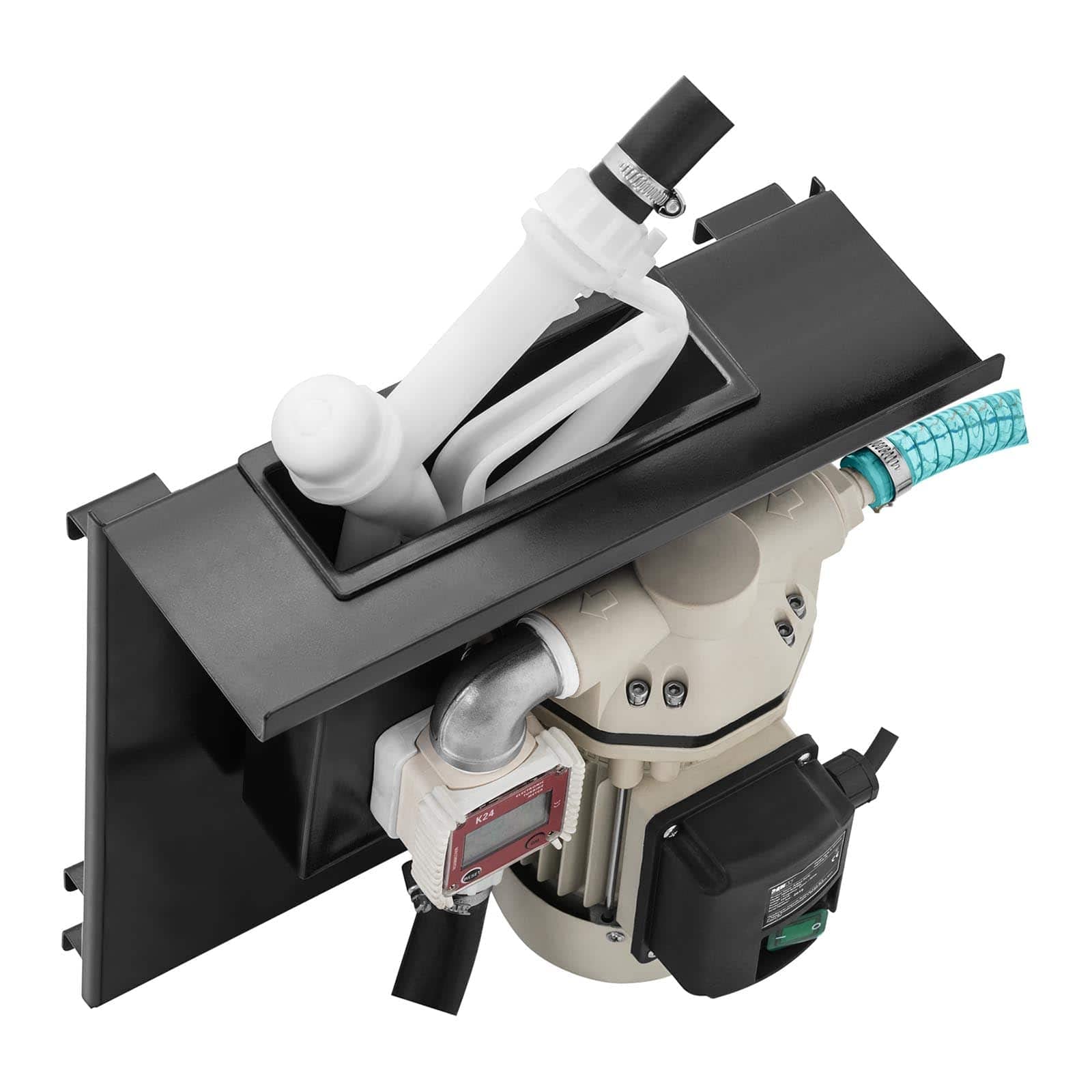 MSW Bomba Para Trasvase De Urea MSW-AOP40S (Velocidad Rotación 2.800 RPM, Caudal 38 l/min, Potencia 375 W, Mangueras, Soporte y Contador Incluidos)