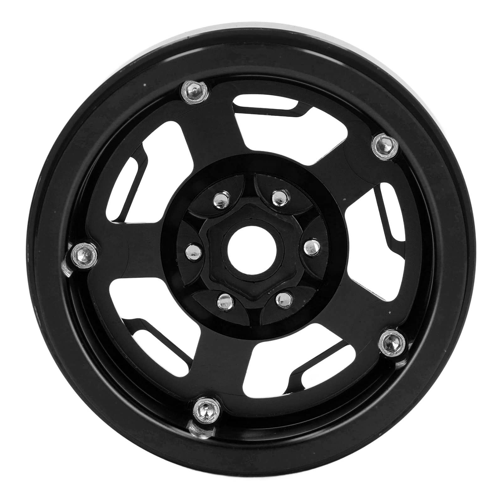 4 PCS RC Car Wheel Hub 2.2in 12mm Hex Drive Aleación de aluminio 36mm Espesor Metal Wheel Hub para 1/10 Crawler Car (Black)
