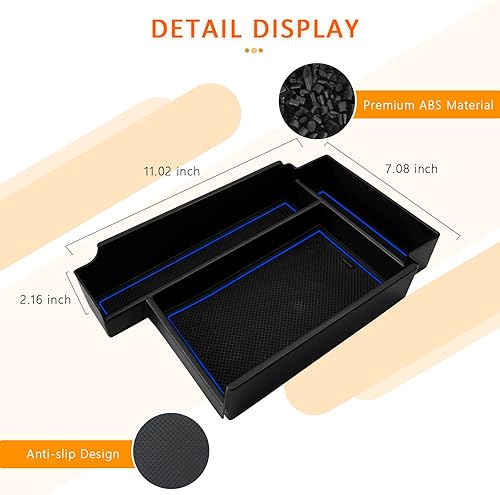 Miniatura 3 de CDEFG Organizador de accesorios de consola central compatible con Nissan Pathfinder 2022 2023, caja de almacenamiento de reposabrazos de material
