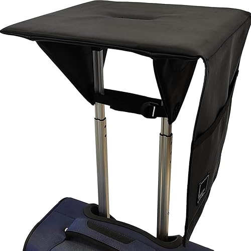 Miniatura 3 de Laptop Tray for Travel Attachable to Suitcases Portable PU Leather Desk for Office Snacks Dining Dense Laptop Table for Airpo