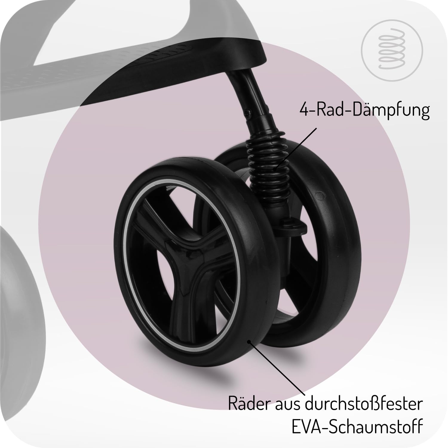 MoMi ISLA Kinderbuggy, Kinderwagen ab dem 6. Lebensmonat, bis 15 kg Körpergewicht, 5-Punkt-Sicherheitsgurt, Einkaufskorb, Fußsack, Getränkehalter, Snack-Tablett und Wickeltasche