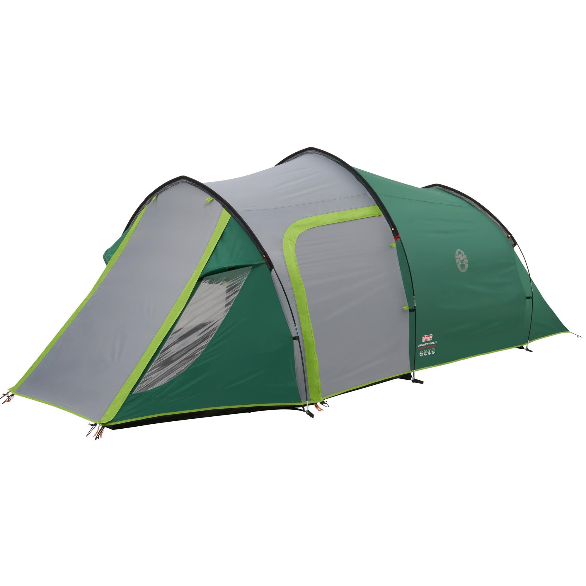 Coleman - Tenda a tunnel Chimney Rock 3 Plus, per 3 persone, tenda da campeggio, grande cabina notte oscurata che blocca fino al 99% della luce diurna, impermeabilità WS 4.500 mm