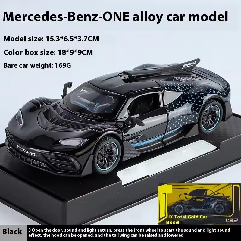 Image of Alokik Enterprise Marcades Benz AMG One Supercar Alloy 1:32 Scale Model Die-cast Metal Car Scale Model Pull-Back Toy car with Light & Sound Best Gifts Toys Kids【Color As Per Stock】