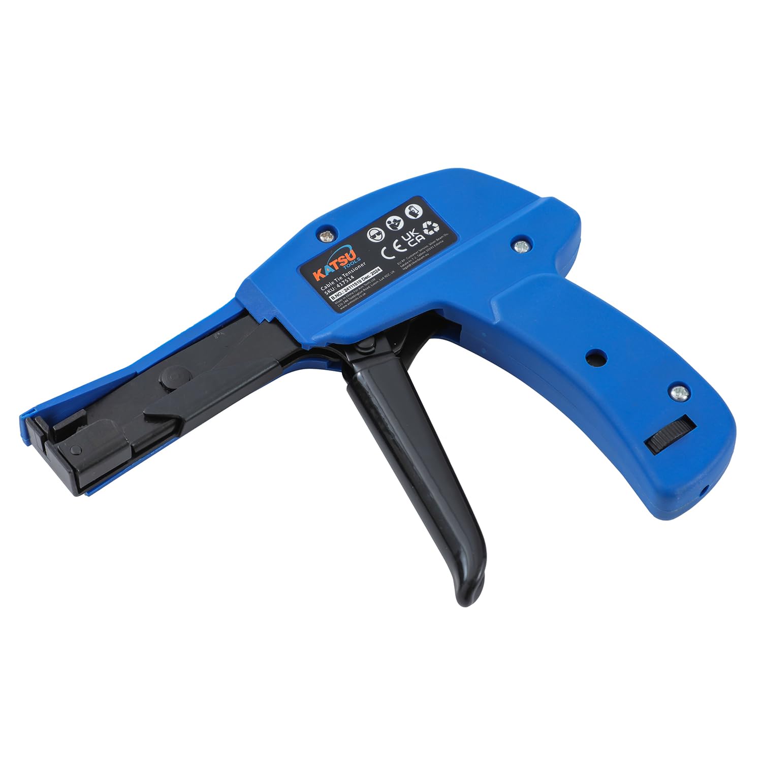 KATSU Tools Pistola per fascette stringicavo in nylon, strumento professionale per tensionamento e taglio 417514