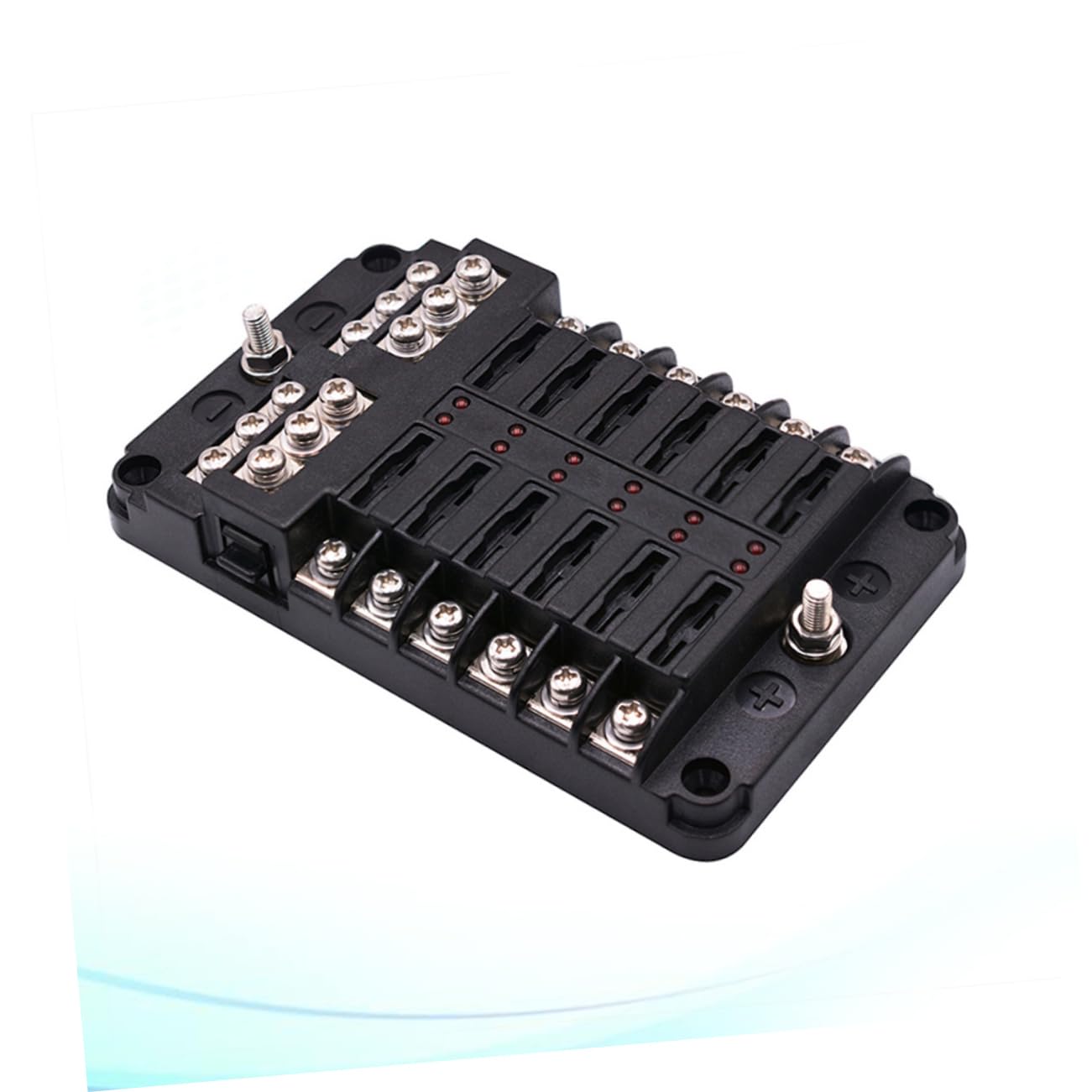 Universal 12 Way Fuse Box with Indicator Light Waterproof Car Fuse Holder for Automotive Circuit Compatible with RV Bus and Boat Wiring