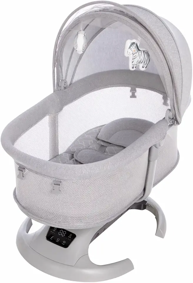 Mastela Cadeira Bebê Balanço Automático Moisés Multimotion Infiniorbit Bluetooth, Músical, Cinza - Até 15 kg