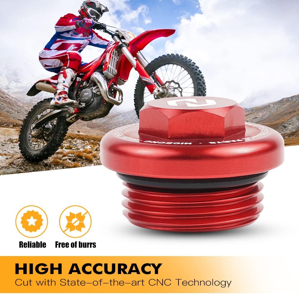 NICECNC Engine Oil Filler Cap Red | Compatible with Beta RR 2T 200/250/300 2018 2019 2020 2021 2022 2023 2024 XTrainer 300 2018-2024 See Fitment