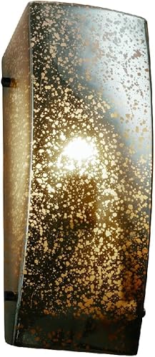 Justice Design Group Lighting FSN-5135-MROR-DBRZ-LED1-1000 Fusion-Finials ADA Rectángulo Aplique de Pared-Bronce Oscuro-Vidrio Mercurio-LED