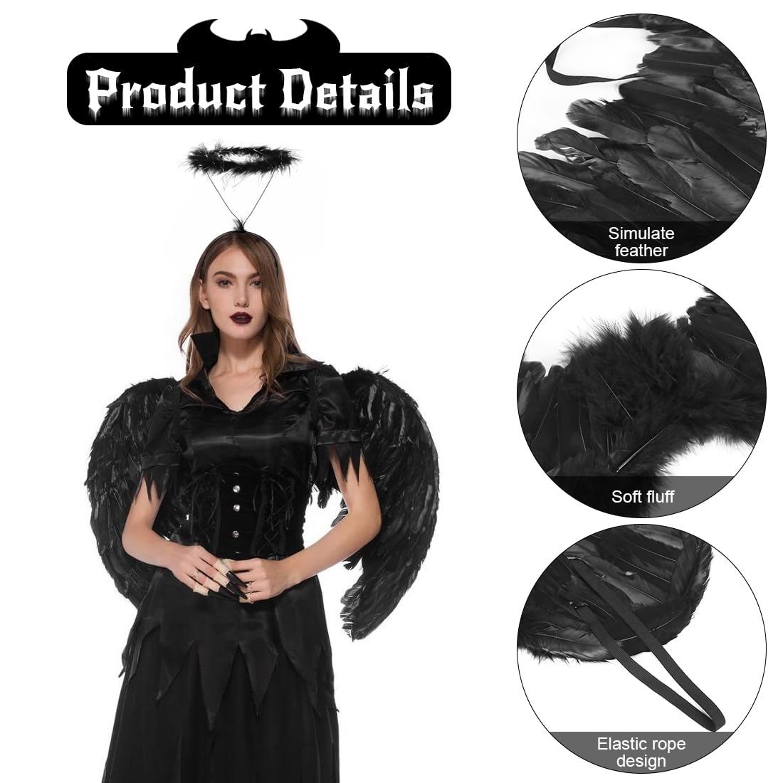 Costume Halloween Costumi Da Angelo E Diavolo Angelo Duro Fascia