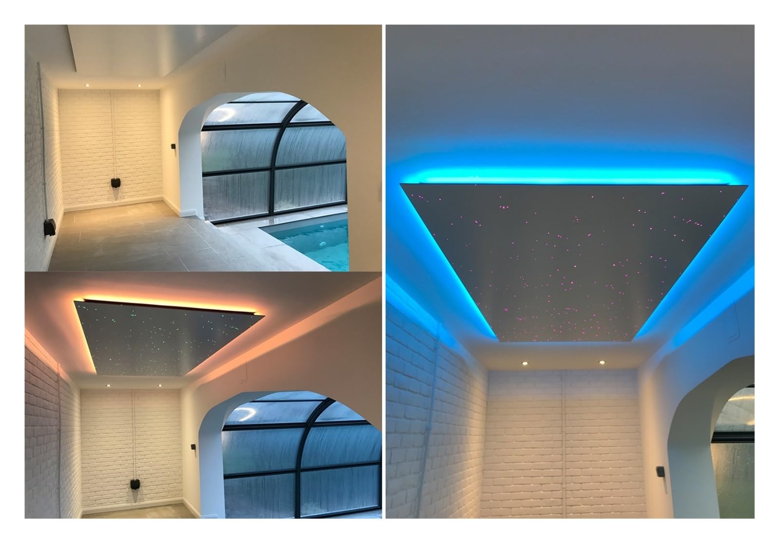 Oświetlenie wnętrza samochodu LED, DC12V 6W RGBW na dach samochodowy gwiazda światła APP światłowód LED gwiazda zestawy oświetlenia sufitowego, 100~460 sztuk dla gwiaździste niebo oświetlenie światł