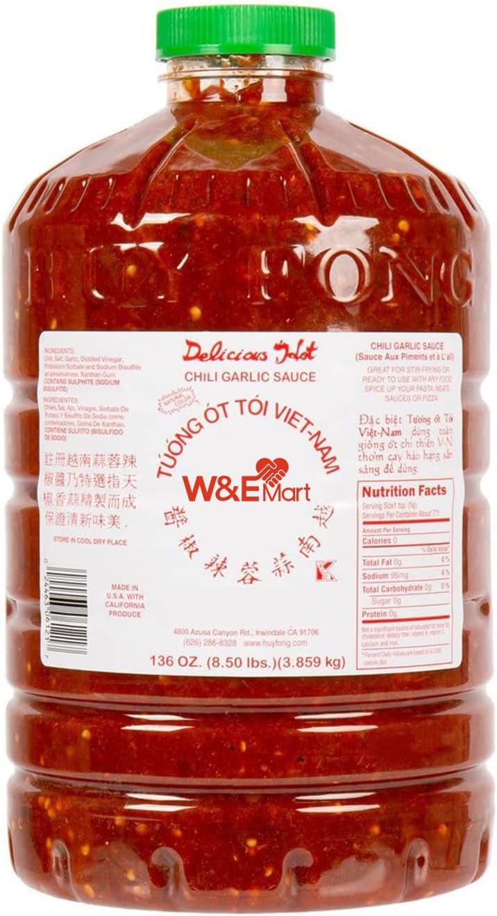 Chili Garlic Sauce, 8.50 Pound,Garlic,136.0 Ounce Huy Fong