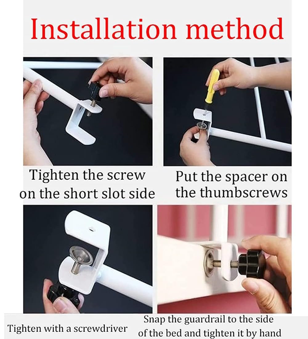 BLUEZY Protezione delle Sponde del Letto per Anziani, Protezione Laterale di Sicurezza A Clip per Adulti, Sbarra Letto Bambini Protezione Anticaduta Universale per Sponde del Letto 30 * 120cm