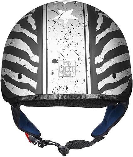 Miniatura 6 de ILM Casco de media cara para motocicleta, aprobado por DOT, modelo ILM-205