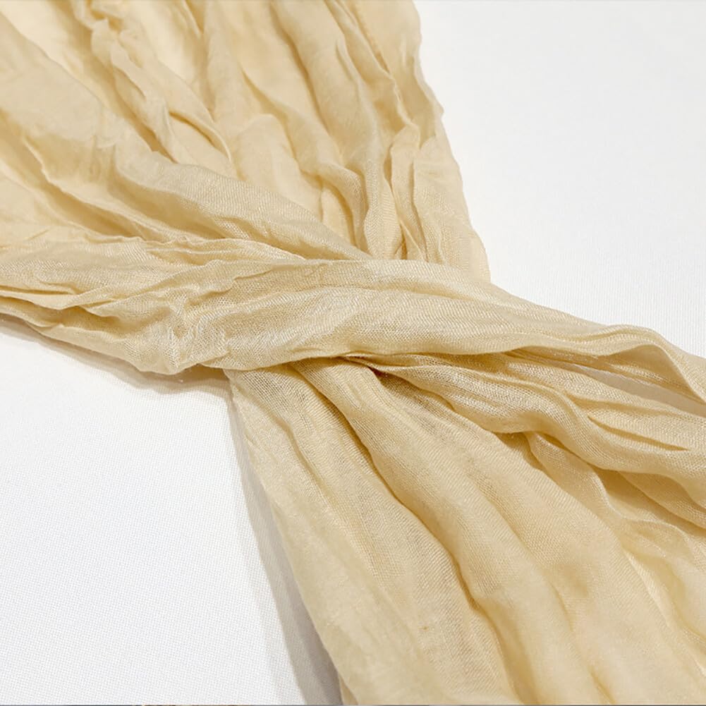 Bieżnik na stół do jadalni, Na wesele, urodziny, wieczór panieński, dekoracja stołu jadalnego(Beige,6 Packs 90 x 300 cm)