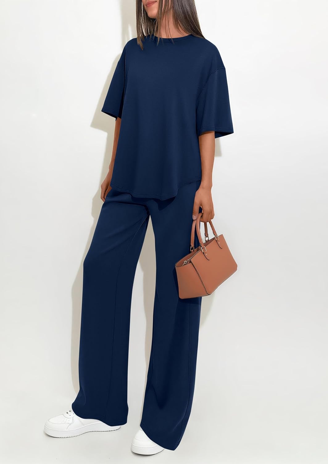 PRETTYGARDEN 2 Piece Lounge Sets for Women Summer 2026 Short Sleeve Matching Airport Travel Outfits Casual Spring Clothes - Image 3