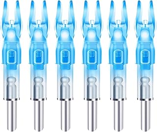 DZHONGD Culatines iluminados para flechas con .166/G, .204/X, .233/H, .244/S y .246/GT, activación de cuerda de arco, culatines iluminados con arco (paquete de 6)