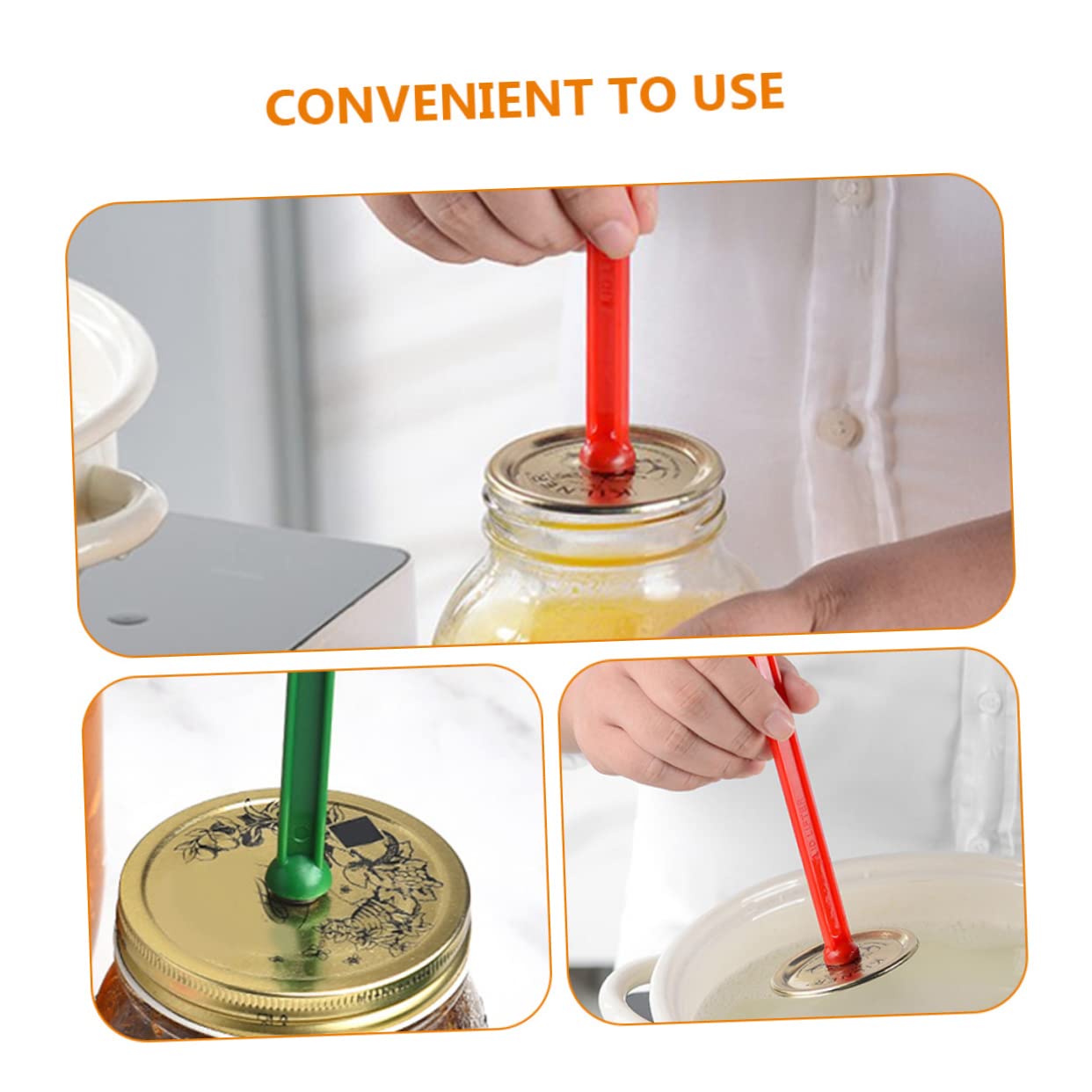 PRETYZOOM 30pièces Ouvre-bocaux Professionnel Avec Lève-couvercles Anti-brûlure Et Antidérapant De Outils De Cuisine Pour Canning Et Retrait De Pots