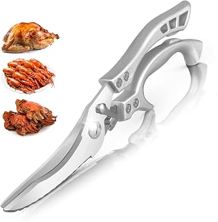 Kitchen Scissors, Heavy-duty Stainless Steel Poultry Shears Sharp Bone Shears Multi-purpose Food Scissors with Safety Lock Suitable for Bones, Poultry, Meat, Fish, Food, Seafood, Barbecue, Etc.