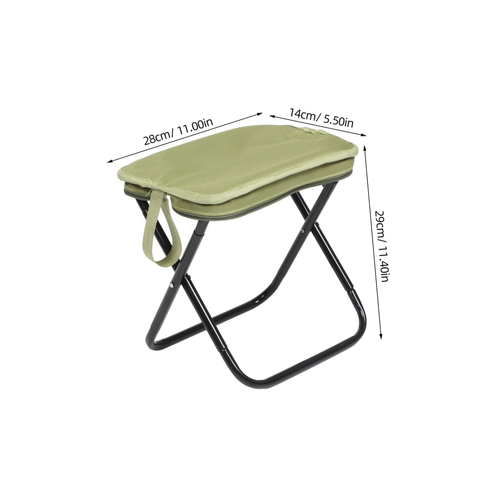 Anneome Mini Portable Folding Stool Lightweight Carbon Steel Outdoor Chair for Camping Fishing Hiking Compact and Versatile Design for Travel and Outdoor Activities