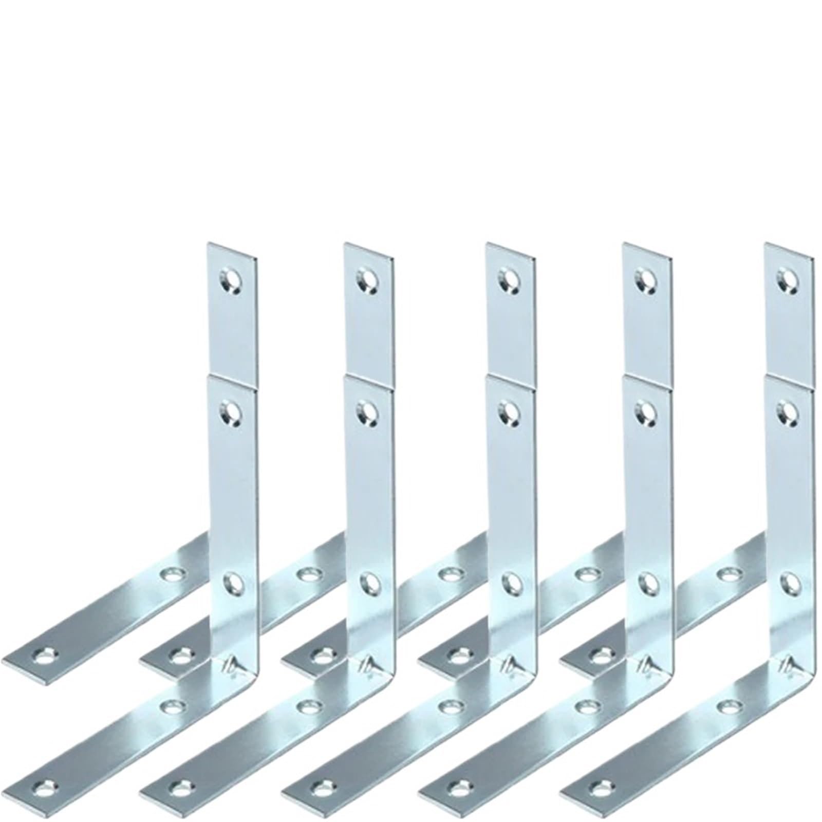 Escuadras Metalicas Herraje de unión soporte acero inoxidable universal for puertas estantes madera muebles 90 grados(10pcs-50mm)