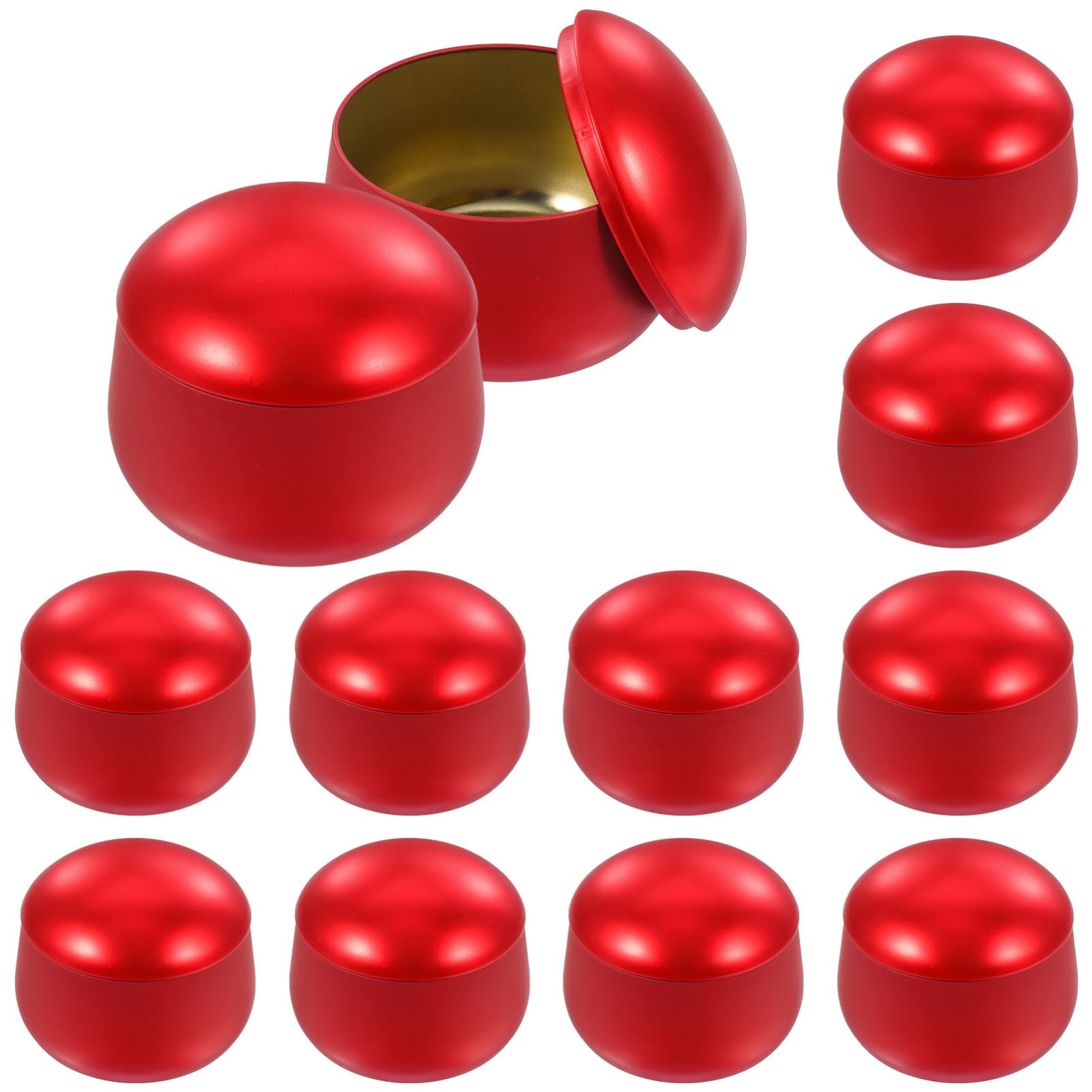 Beatifufu 12Pcs Empty Candle Tins Small Tinplate Containers for Handmade Candles Durable Storage Jars for Home Decor Portable and Easy to Clean