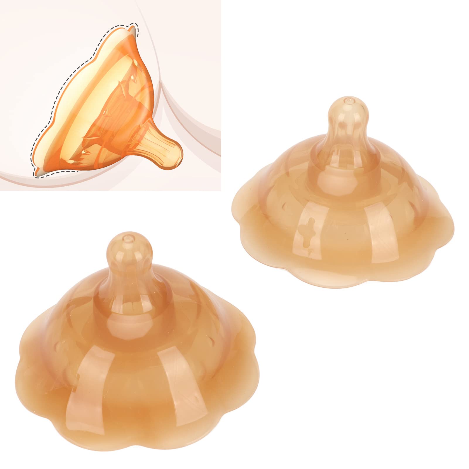 2 Pezzi Protezioni per Capezzoli in Silicone per Allattamento Neonato, Protezioni per Capezzoli per Allattamento Al Seno Doppia Ventosa Protezione per Protezioni per Capezzoli