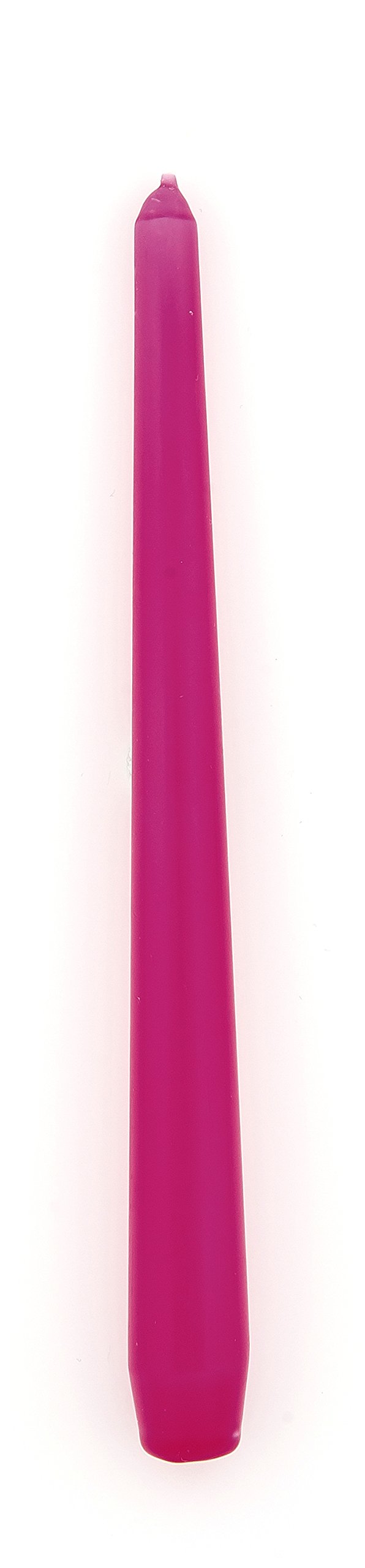 DUNI Leuchterkerzen – fuchsia getaucht, 250 mm Länge, 22 mm Durchmesser, Brenndauer ca. 7,5 Stunden, aus Stearin/Paraffin