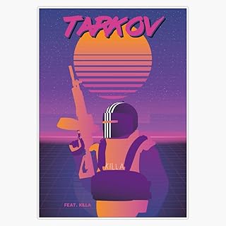 Killa - Synthwave Edition - Escape From Tarkov Bumper Sticker Window Vinyl Decal 5"