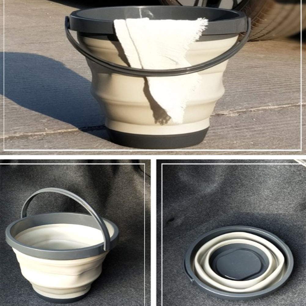 Seau en Plastique Pliant - Cuve carrée Pliable - Seau d'eau pour la pêche Portable - Camping en Plein air Peu encombrant, Attente de pêche