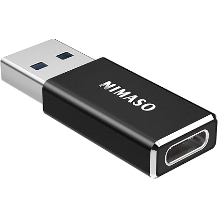 USB C to USB 3.0 Adapter, Nimaso USB C Female to USB Male Adapter, USB C 3.1 Gen 1 Adapter 5Gbps Compatible with iPhone 11 12 Pro Max, iPad 2020, Samsung Galaxy S21 S21+ S21 Ultra Note 10,Google Pixel
