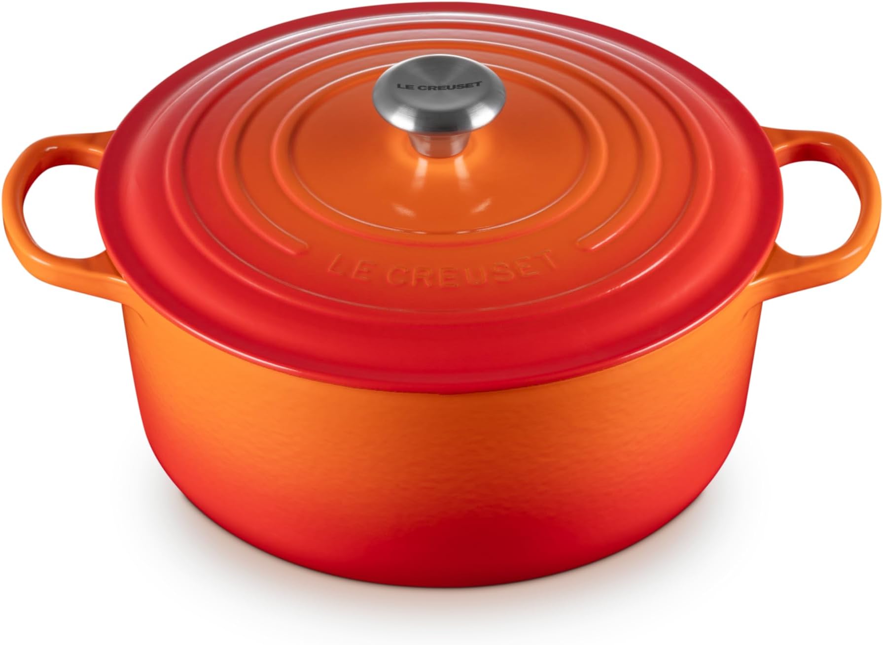 Le Creuset Enameled Cast Iron Signature Round Dutch Oven, 7.25 qt., Flame