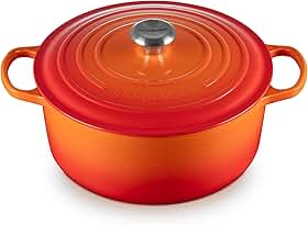 Le Creuset Panela Redonda 28 cm Ferro Fundido Esmaltado Signature Laranja